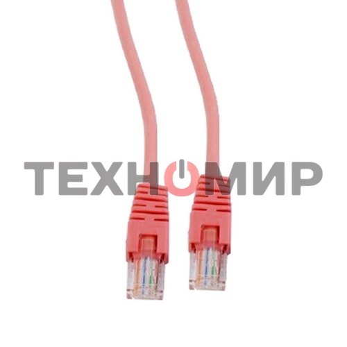 Патч-корд UTP Cablexpert cat.5e, 0.5м, литой, многожильный, красный