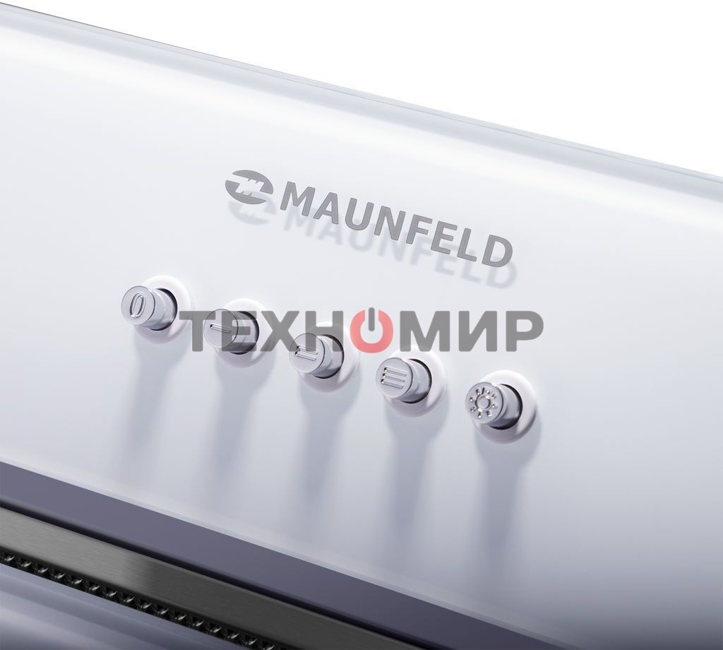 Вытяжка встраиваемая Maunfeld TRAPEZE 601GG белый, 60 см, 1150 куб. м/ч, 54 дБ