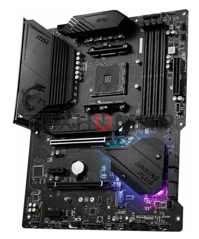 Материнская плата MSI MPG B550 GAMING PLUS, AM4, AMD B550, 4xDDR4, 6xSATA, 2xM.2, 1xPCI-E 4.0 x16, 1xPCI-E 3.0 x4, 2xPCI-E x1, 1xHDMI, 1xDP, 1x 1Gb LAN, 4xUSB-A 2.0, 2xUSB-A 3.2 Gen 1, 1xUSB-A 3.2 Gen 2, 1xUSB-C 3.2 Gen 2, 5x3.5 мм, 7.1, ATX