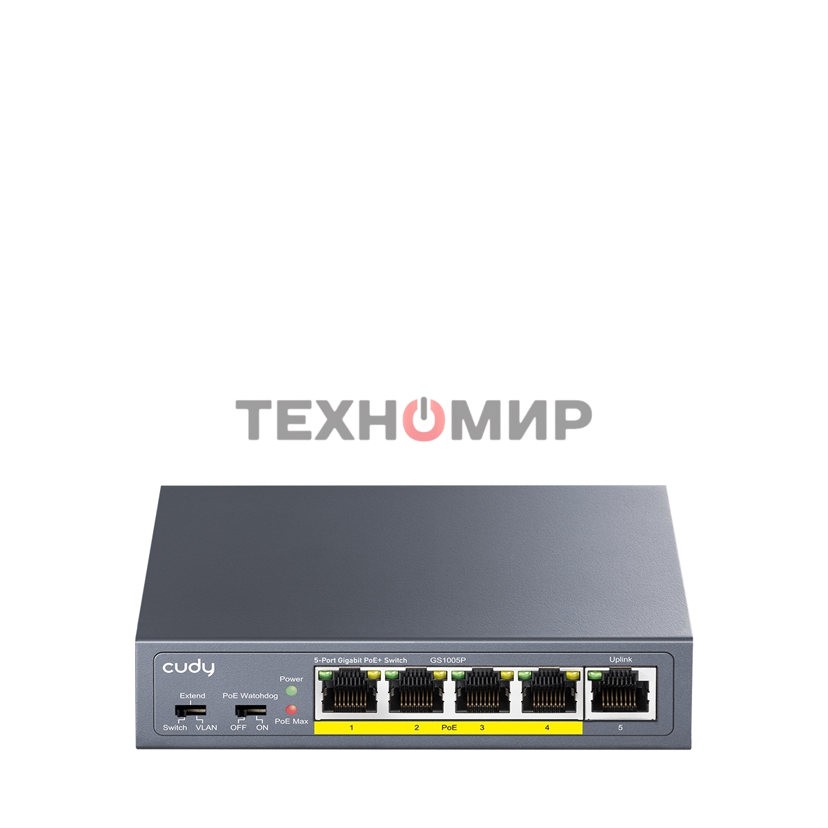 Коммутатор Cudy GS1005P (L2) 5x1 Гбит/с 5PoE 60W неуправляемый