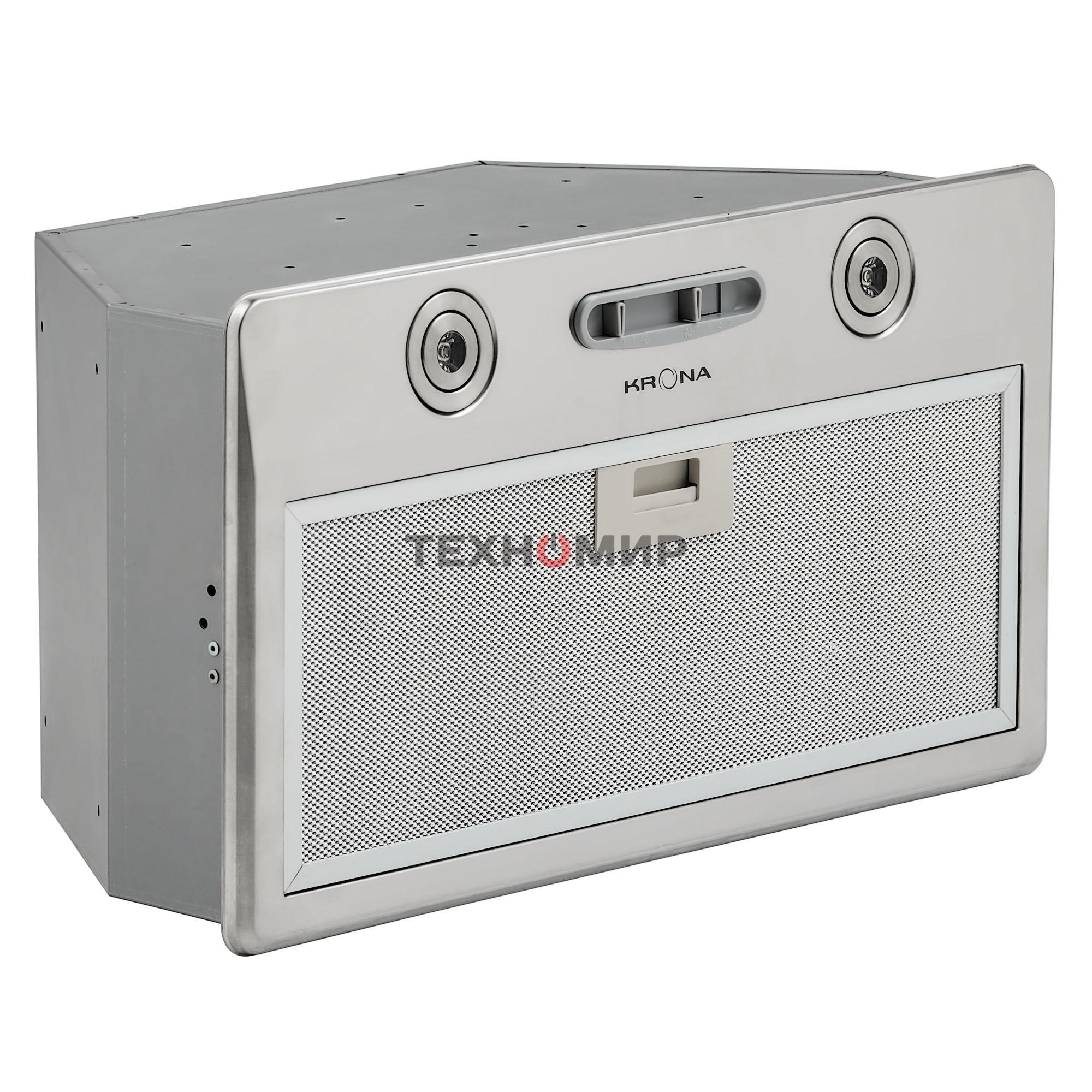 Вытяжка встраиваемая Krona Runa 600 S нержавеющая сталь, 60 см, 650 куб. м/ч, 48 дБ