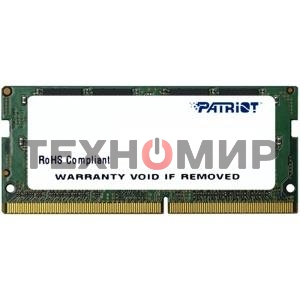 Оперативная память Patriot, DDR4, 16GB (1x16 GB), 2400 MHz, CL17, SO-DIMM