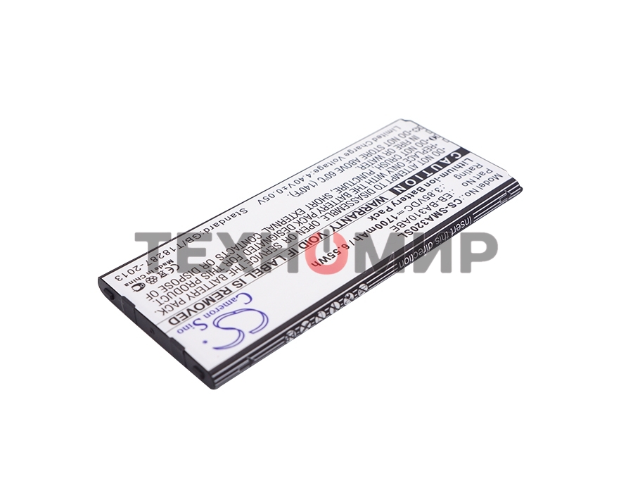 Аккумулятор CameronSino CS-SMA320SL EB-BA310ABE для Samsung Galaxy A3 (2016) SM-A3103.85V, 1700mAh, 6.55Wh