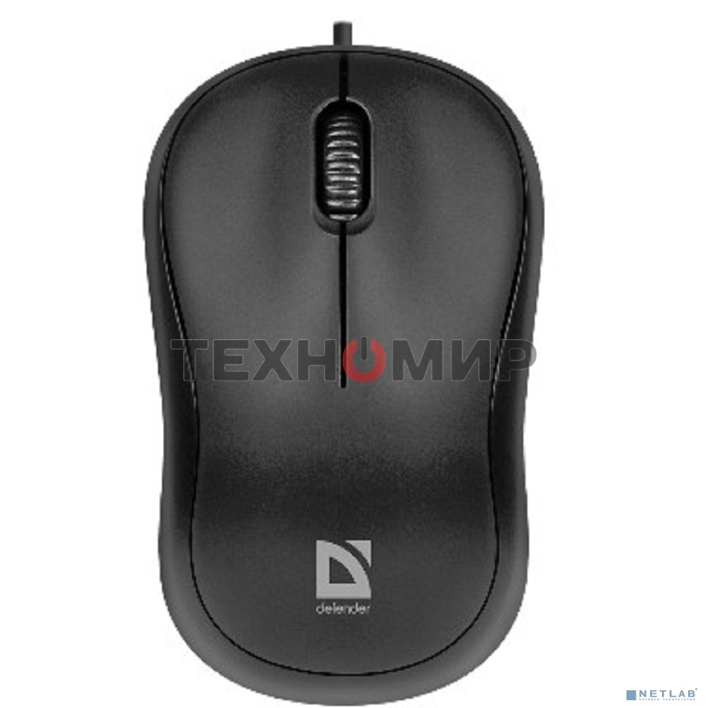 Мышь проводная Defender Patch MS-759 черный, 1000 dpi, USB, кнопки - 3