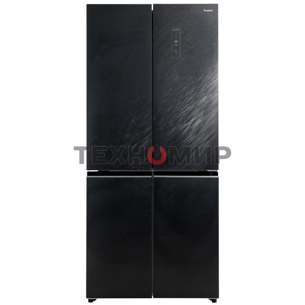 Холодильник Бирюса CD 496 TBG текстурированное черное стекло трехкамерный 334/162л морозилка снизу, NoFrost, Side by Side