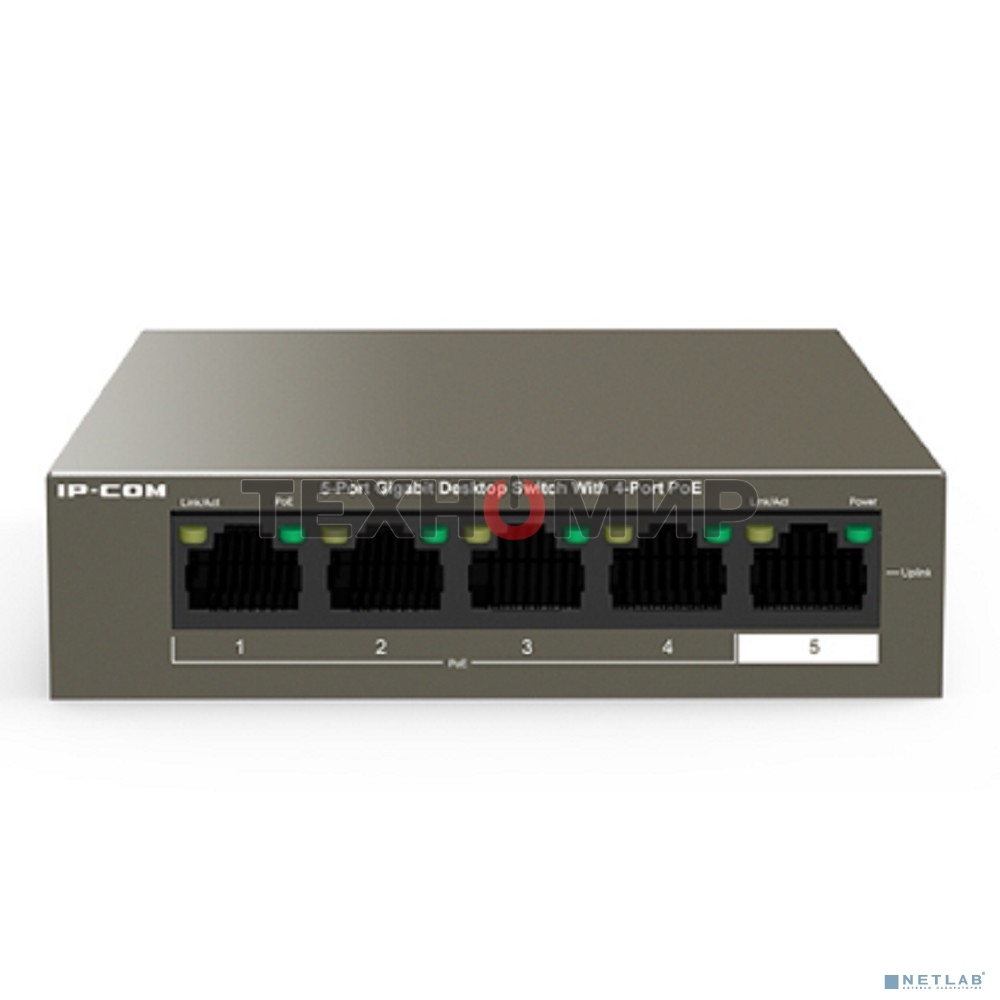 Коммутатор 5PORT 10/100/1000M G1105P-4-63W IP-COM