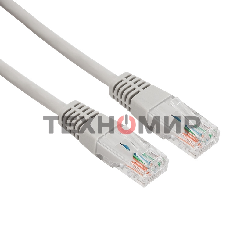 Пaтч-корд U/UTP Rexant, cat.5e, RJ45-RJ45, неэкранированный, LSZH серый, 5м
