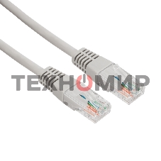 Пaтч-корд U/UTP Rexant, cat.5e, RJ45-RJ45, неэкранированный, LSZH серый, 5м