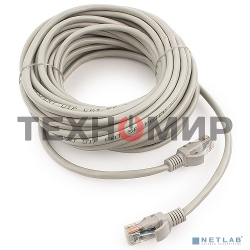 Патч-корд медный UTP Cablexpert PP10-10M cat.5, 10м, литой, многожильный, серый