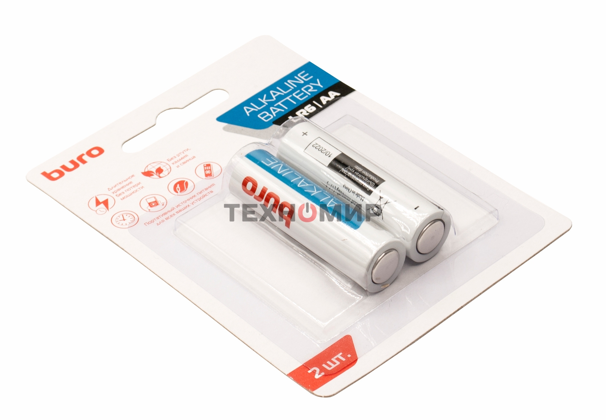 Батарея Buro Alkaline LR6 AA (2шт) блистер