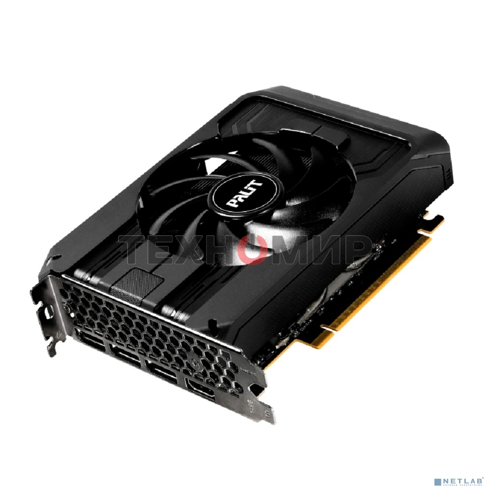 Видеокарта Palit GeForce RTX 5050 StormX OC, NVIDIA RTX 5050, 8 ГБ GDDR6, 128 бит, PCI-e 5.0, 1xHDMI, 3xDP, 2617 МГц