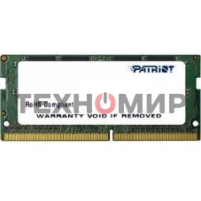 Оперативная память Patriot, DDR4, 16GB (1x16 GB), 2400 MHz, CL17, SO-DIMM