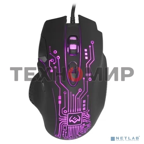 Мышь проводная SVEN RX-G715 черный, 3200 dpi, USB, кнопки - 8