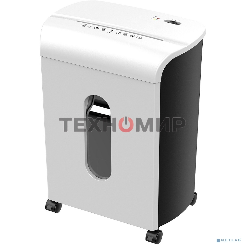 Шредер Cactus CS-SH-K4 белый (секр.P-4) фрагменты 12лист. 17лтр. скрепки скобы пл.карты