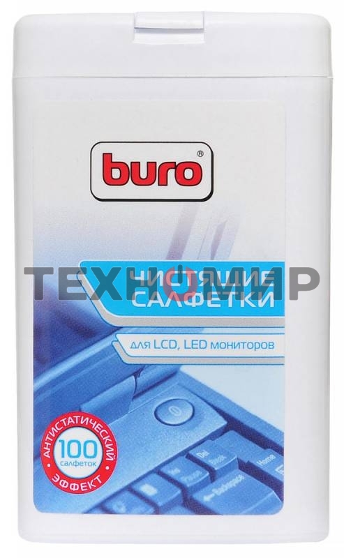 Салфетки Buro BU-tft для экранов ЖК мониторов туба 100шт влажных