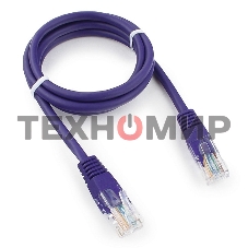 Патч-корд UTP Cablexpert cat.5e, 1м, литой, многожильный, фиолетовый