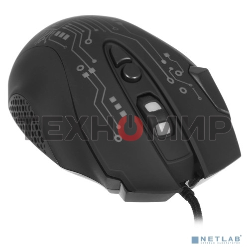 Мышь проводная SVEN RX-G715 черный, 3200 dpi, USB, кнопки - 8