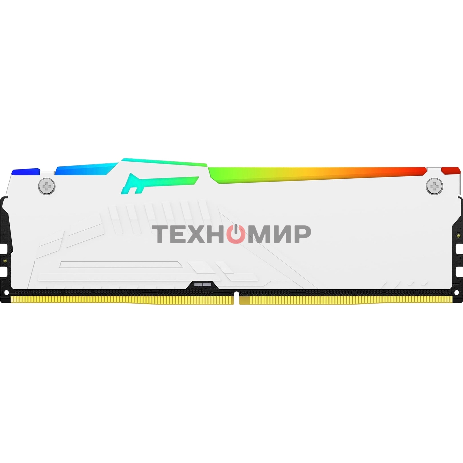 Оперативная память Kingston Fury Beast, DDR5, 32Gb (2x16GB), 5600MHz, CL36, DIMM, радиатор, RGB, белый