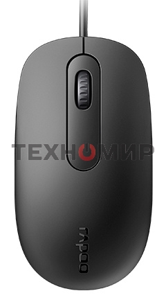 Мышь Rapoo N200 черный оптическая (1600dpi) USB (2but)