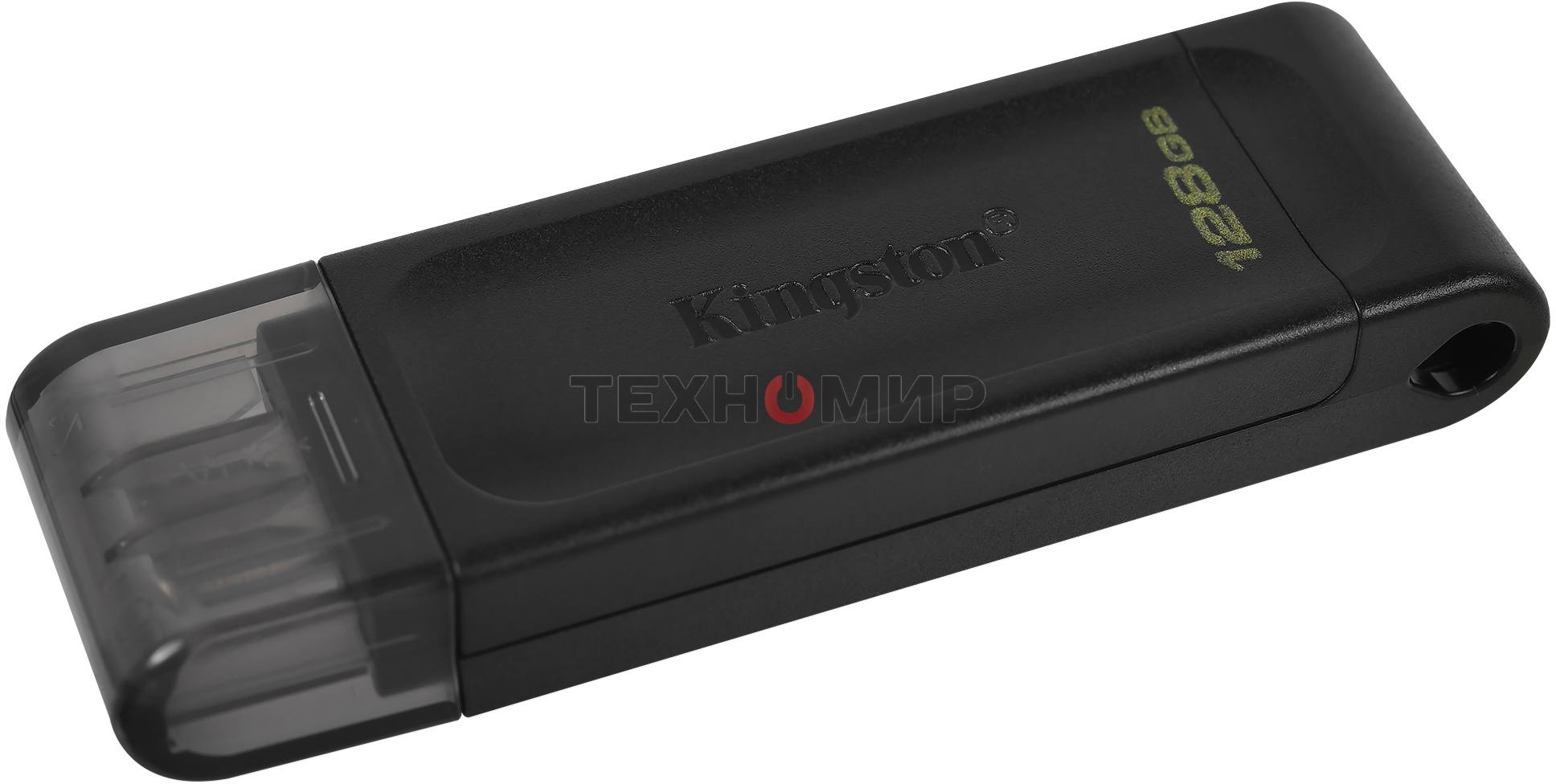 Флешка USB Kingston DataTraveler DT70 (DT70/128Gb), 128Gb, USB Type C, R/W 70/45, черный