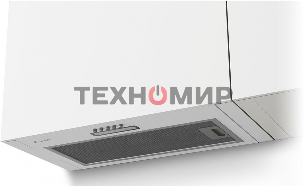 Вытяжка встраиваемая LEX GS Bloc LIGHT 600 белый управление: кнопочное (1 мотор)