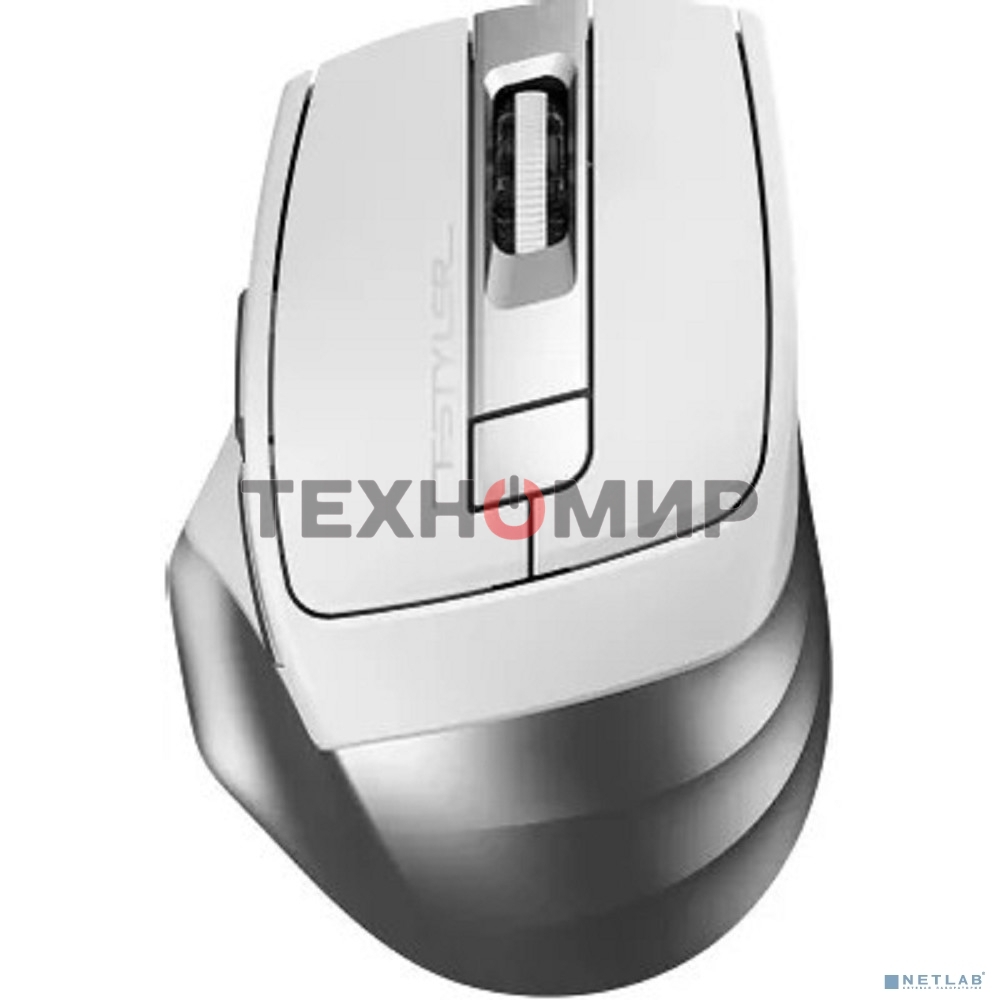 Мышь беспроводная A4Tech Fstyler FB35S белый/серый, 2000 dpi, радиоканал, Bluetooth, USB, кнопки - 5