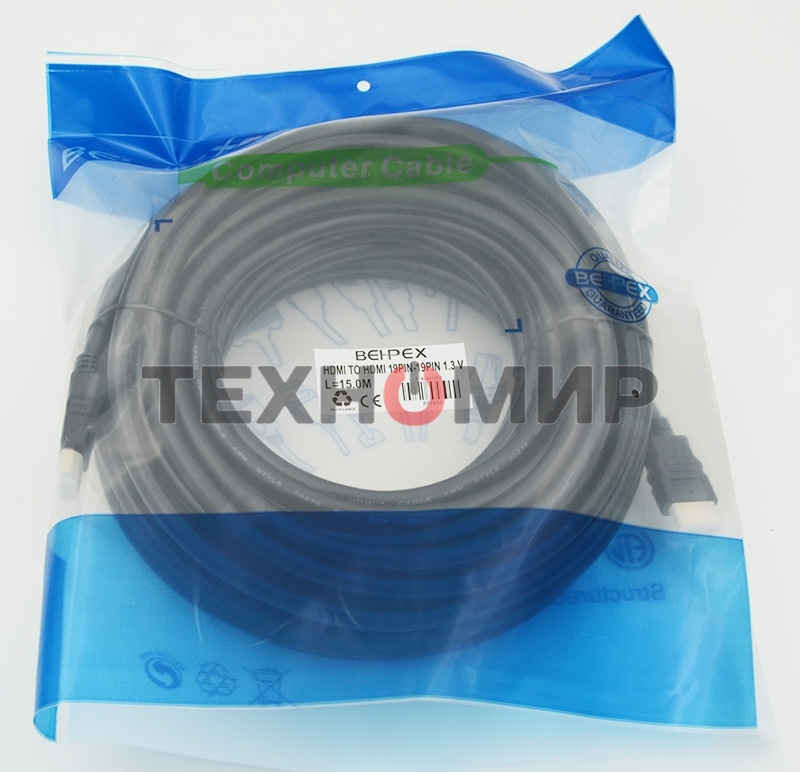 Кабель аудио-видео Behpex HDMI (m)/HDMI (m) 15м.