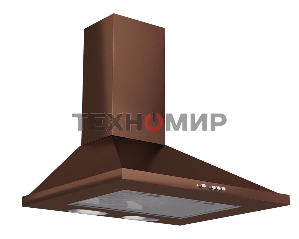 Вытяжка каминная Elikor Оптима 60П-400-К3Л медный, 59 см, 400 куб. м/ч, 55 дБ