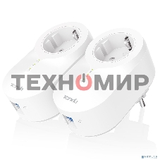 Сетевой адаптер Tenda PH6 набор 2хPowerLine адаптеров AV1000 с проходной Евро розеткой
