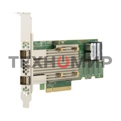 Контроллер LSI SAS 9400-8i8e SGL (05-50031-02), PCIe 3.1 x8 LP, Tri-Mode SAS/SATA/NVMe 12G HBA, 16port(2*int SFF8643+2*ext SFF8644), 3516 IOC