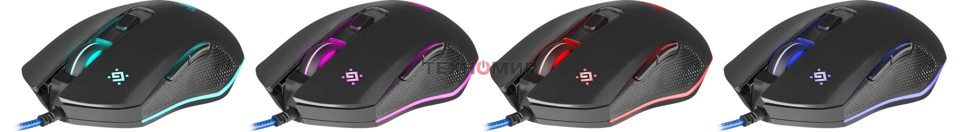 Мышь проводная Defender Sky Dragon GM-090L черный, 3200 dpi, USB, кнопки - 6