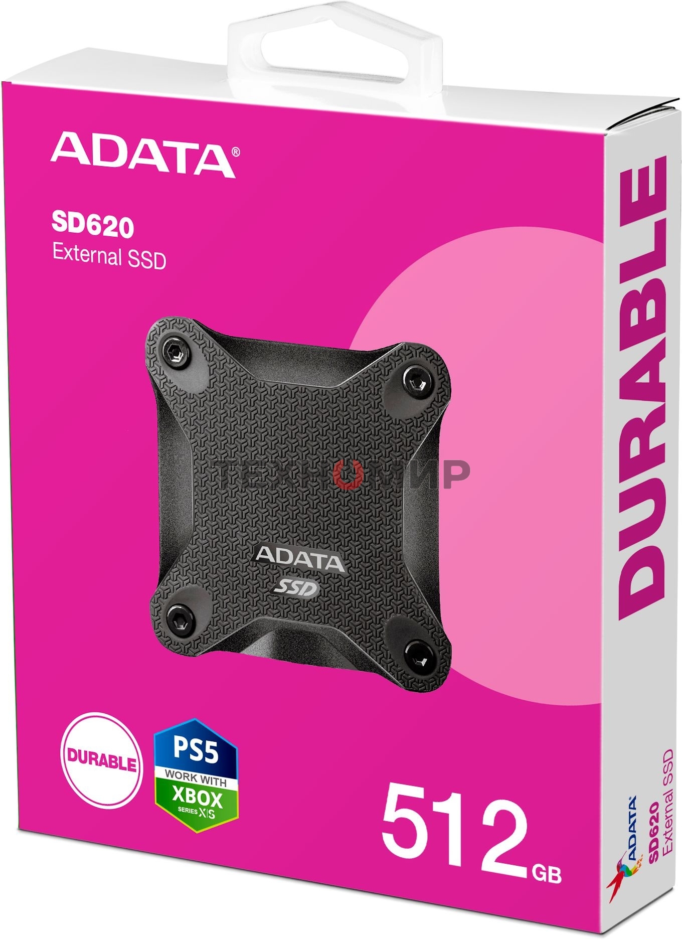 Внешний SSD ADATA SD620, 512Gb, USB 3.2 Gen 2 Type-A, R/W 520/460, черный