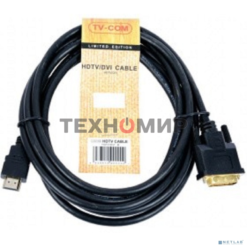 Кабель HDMI-DVI 5M LCG135E-5M TV-COM