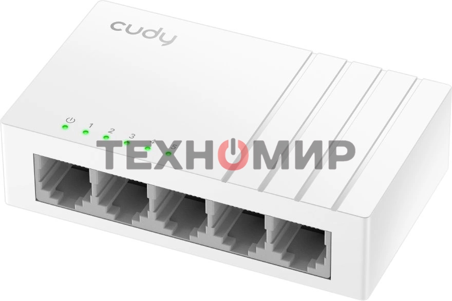 Коммутатор 5-Port Gigabit Desktop Switch, 5 10/100/1000M RJ45 Ports, Loop Detection, Desktop Plastic Case, Power Saving, Plug & Play, Wall-Mount, Power Adapter Not Included