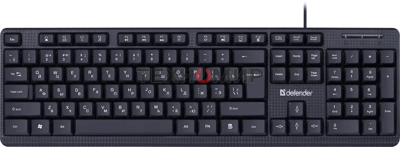Клавиатура проводная Defender Daily HB-162, USB, черный