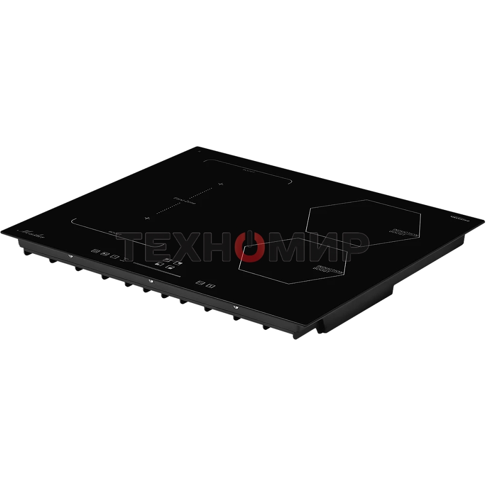 Индукционная варочная панель Monsher MHI 6016, индукция, инвертер, 60 см, 9 уровней мощности, бустер, Stop and Go, автоматическое отключение, таймер, индикатор остаточного тепла, сенсорное/слайдерное управление, черный