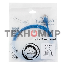 Патч-корд UTP Cablexpert cat.5e, 1м, литой, многожильный, синий