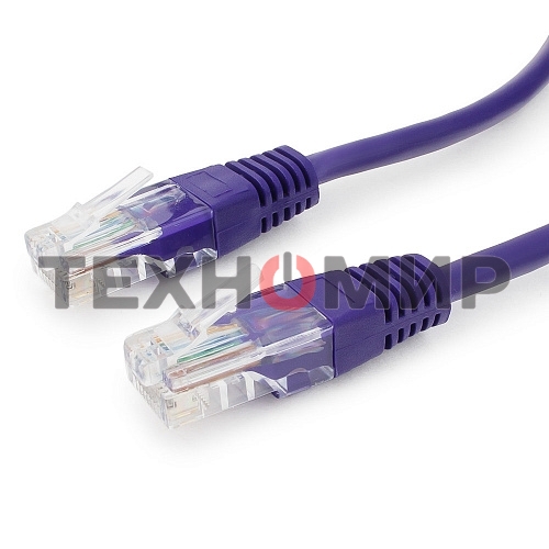 Патч-корд UTP Cablexpert cat.5e, 1м, литой, многожильный, фиолетовый