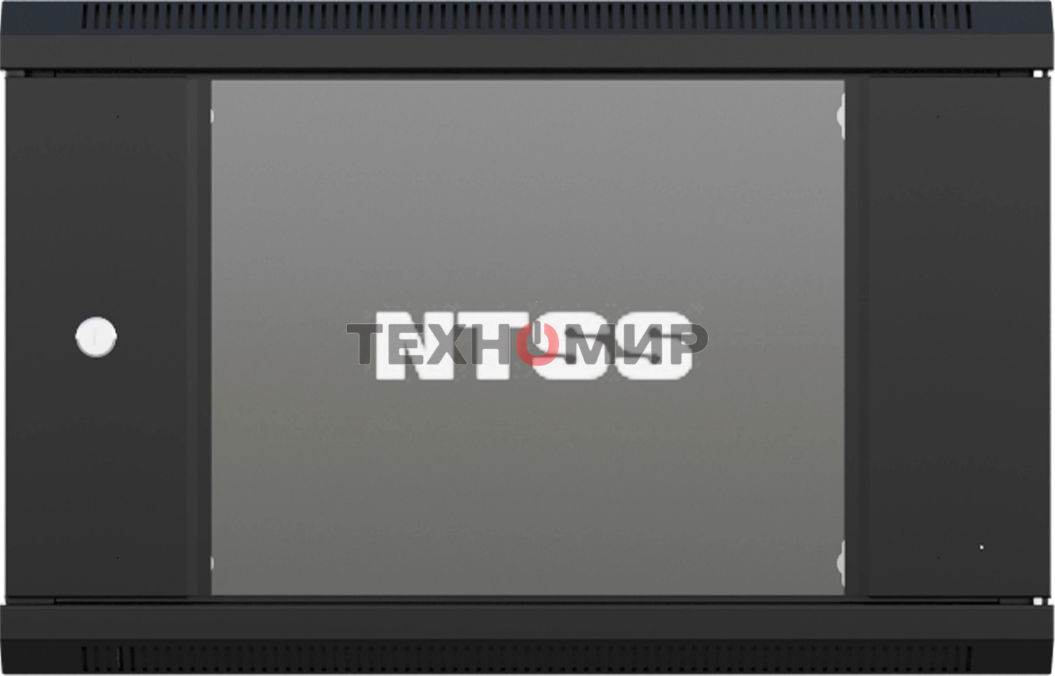 Шкаф коммутационный NTSS NTSS-W12U6060GS-BL настенный 12U 570x600мм пер.дв.стекл 60кг черный 500мм 27кг 220град. 635мм IP20 сталь
