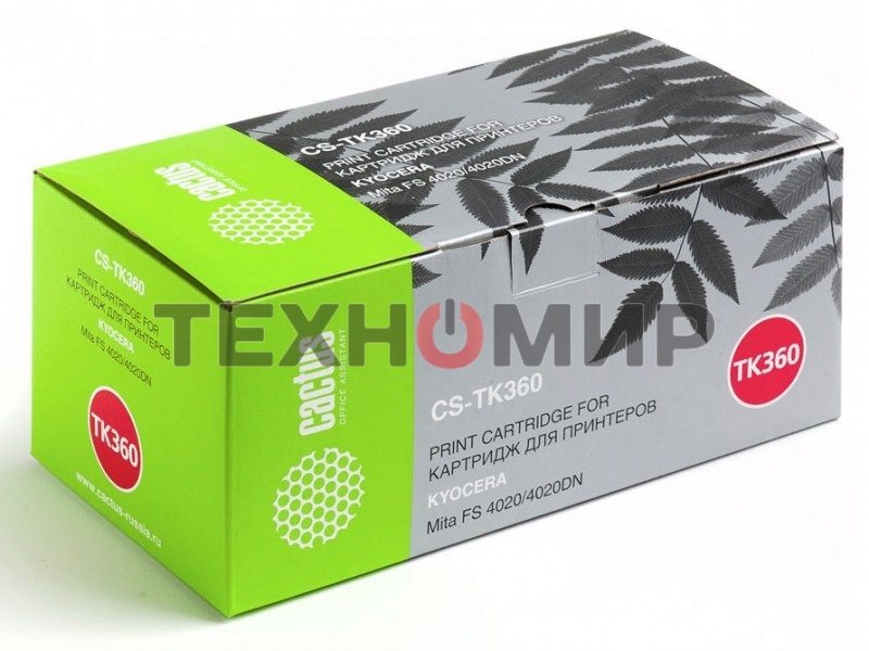 Картридж лазерный Cactus CS-TK360 черный (20000 стр.) для Kyocera Mita FS 4020/4020DN
