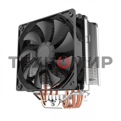 Кулер для процессора Crown CM-5 прозрачный/черный, 120 мм, 1500 об/мин, 30.8 дБ, 4 pin, 187 Вт, 148 мм