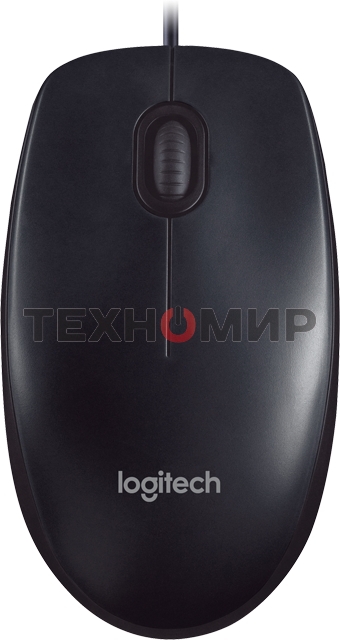 Мышь проводная Logitech M90 черный/серый, 1000 dpi, USB, кнопки - 3