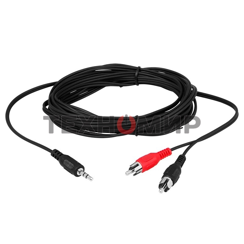 Шнур Rexant Стерео 3,5 мм - 2 RCA, 7 м (10 шт./уп.)