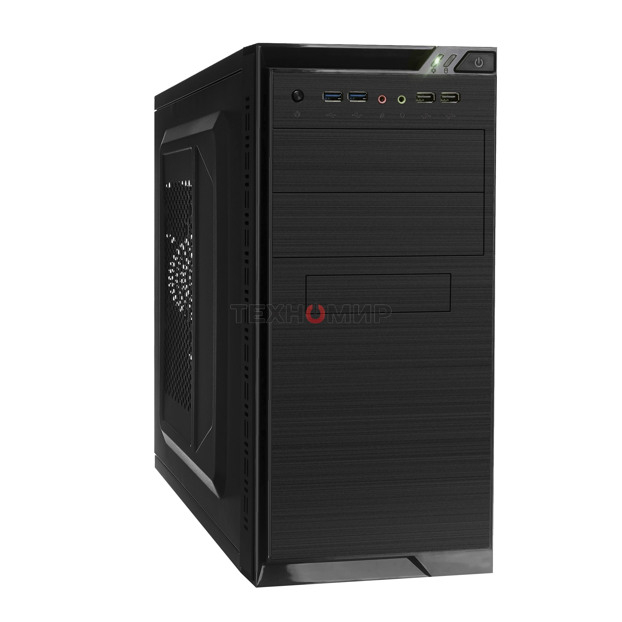 Компьютерный корпус Minitower ExeGate QA-412U Black, mATX, (XP450, Black, 120мм), 2хUSB+2хUSB 3.0, Audio