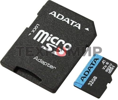 Флеш карта microSD 32Gb ADATA microSDHC Class 10 UHS-I A1 100/20 MB/s (SD адаптер)