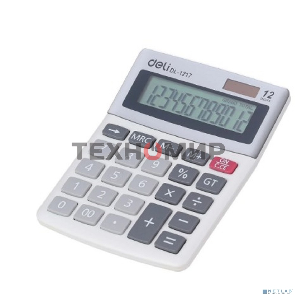 Калькулятор настольный Deli E1217 в ассортименте 12-разр. 1003503
