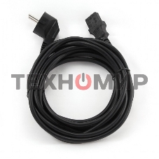 Кабель питания Cablexpert PC-186-10, 3.0м, Schuko- C13, 6А, черный, с заземлением