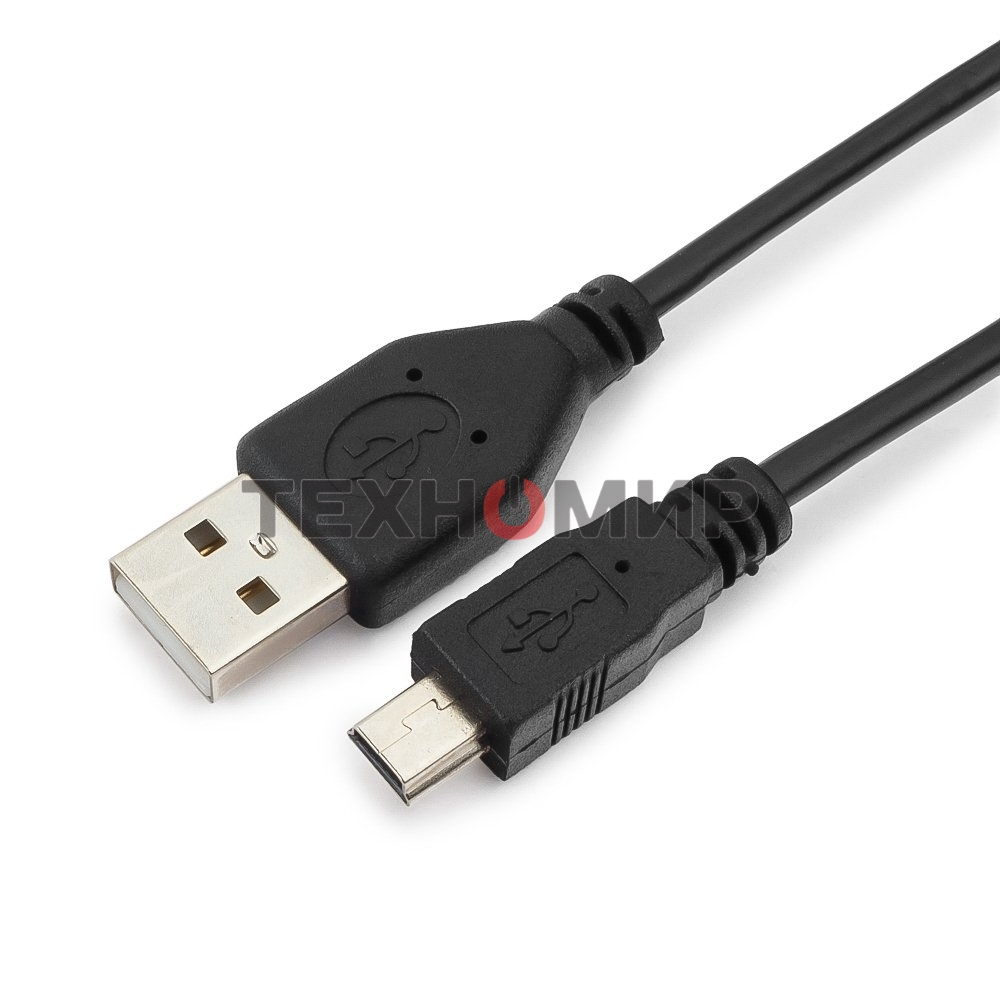 Кабель USB 2.0 Гарнизон GCC-USB2-AM5P-1M, AM/miniBM 5P, 1м, пакет