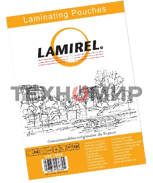 Пленка для ламинирования Lamirel LA-78656 75мкм A4 (100 шт) 216x303 мм