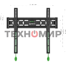 Кронштейн ONKRON FM5/32-55'' макс 400x400 наклон 0º от стены: 29мм макс вес 56,8кг